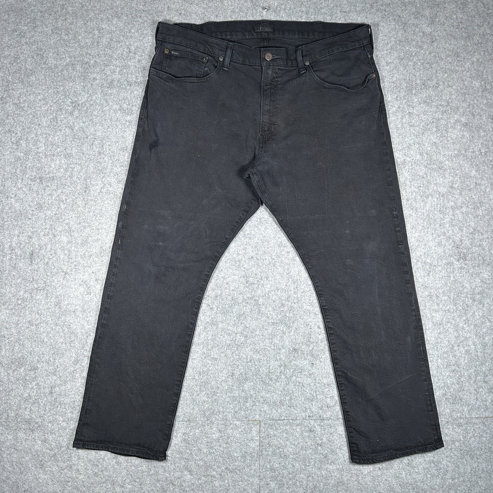 Polo Ralph Lauren Denim Jeans Men's Size 38x28 Black Hampton‎ Relaxed Straight
